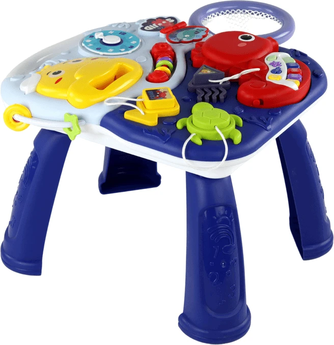 Edukacinis stalas 2in1 Sea Animals Basket Balls Lean Toys, mėlynas