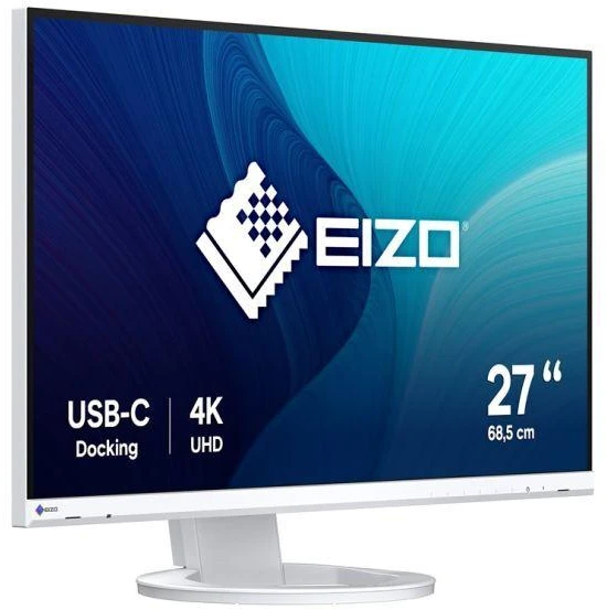 Ausinės EIZO FlexScan EV2740S-WT - 27" IPS LCD monitorius, 4K UHD 3840 x 2160 (16:9), USB-C jungtys (baltas)