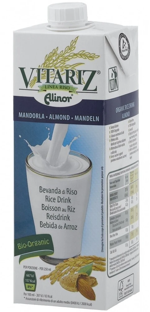 Polbioeco Ekologiškas gėrimas VITARIZ, su migdolais ir ryžiais, 1 l LT-EKO-001