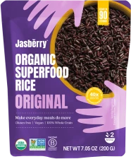 Grandininis pjūklas Ekologiški pilno grūdo ryžiai be glitimo Jasberry EXPRESS 200 g