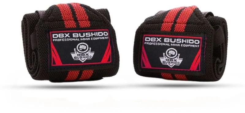 Elastinės riešų apsaugos DBX Bushido, juodos ir raudonos