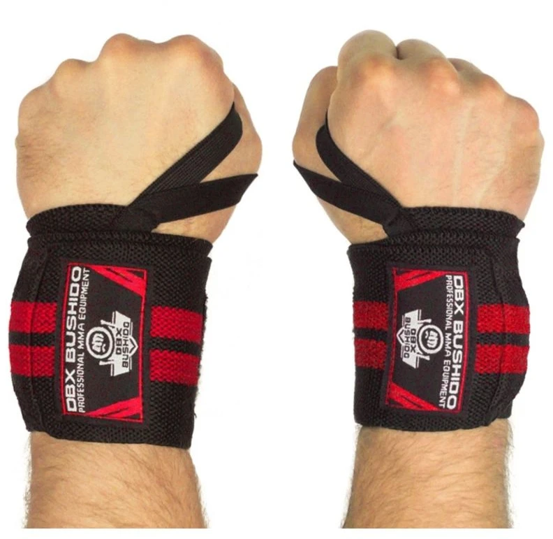 Elastinės riešų apsaugos DBX Bushido, juodos ir raudonos