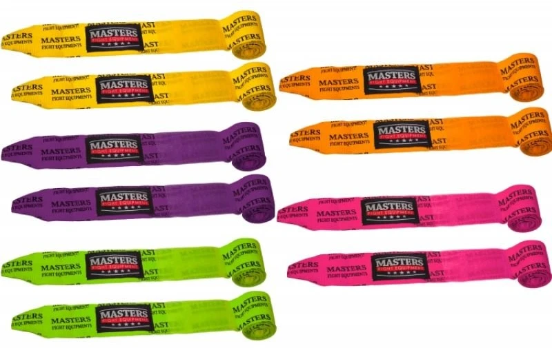 Elastiniai bokso bintai Masters, neoniniai