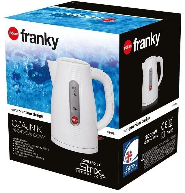 ELDOM C515C Cordless Virdulys 1.8 L 2000 W Juodas