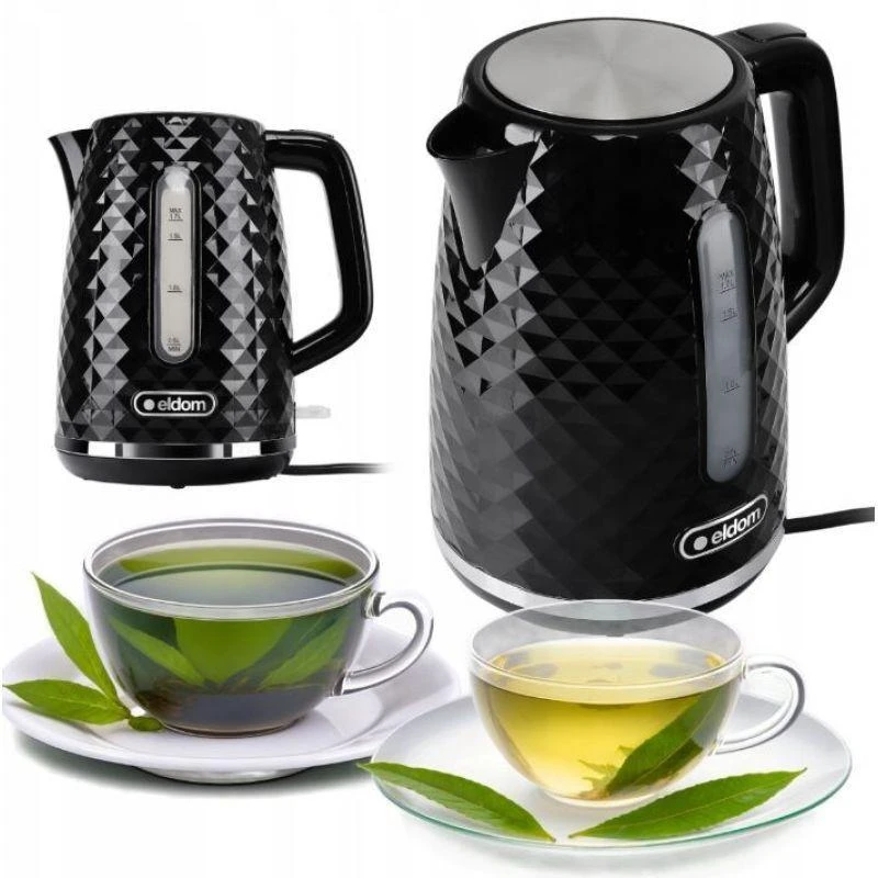 Elektrinis Virdulys - Eldom ELLI, Talpa 1,7 L, Galia 2200 W, Juodas