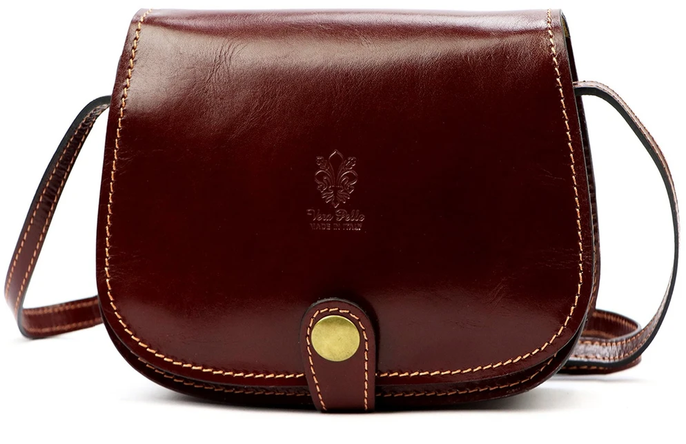 Moteriška odinė rankinė Florence ART. 882, kaštoninė, crossbody