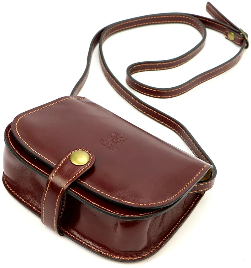 Moteriška odinė rankinė Florence ART. 882, kaštoninė, crossbody