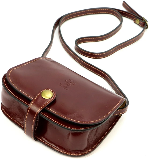 Moteriška odinė rankinė Florence ART. 882, kaštoninė, crossbody