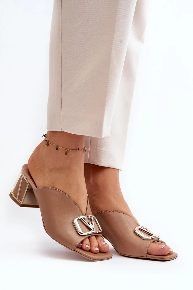 Elegantiški moteriški sandalai Laura Messi 2771 Smėlio spalvos