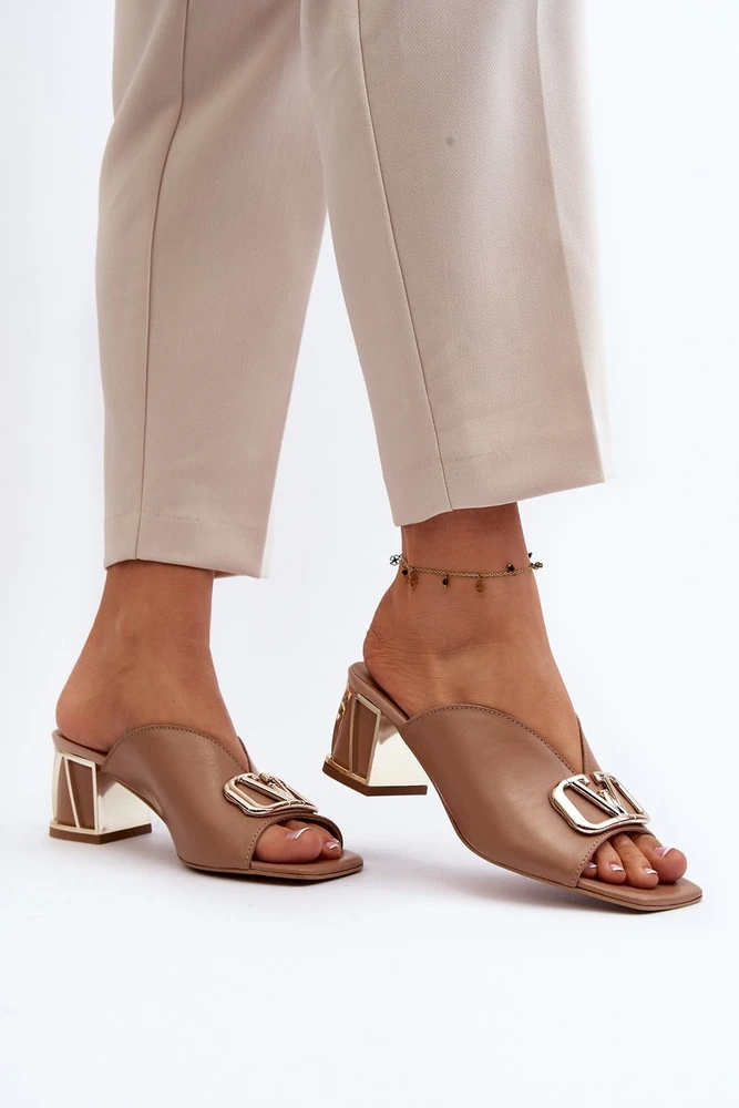 Elegantiški moteriški sandalai Laura Messi 2771 Smėlio spalvos