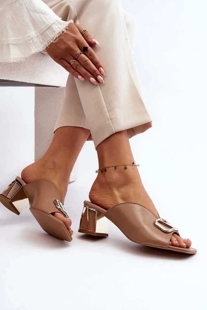 Elegantiški moteriški sandalai Laura Messi 2771 Smėlio spalvos