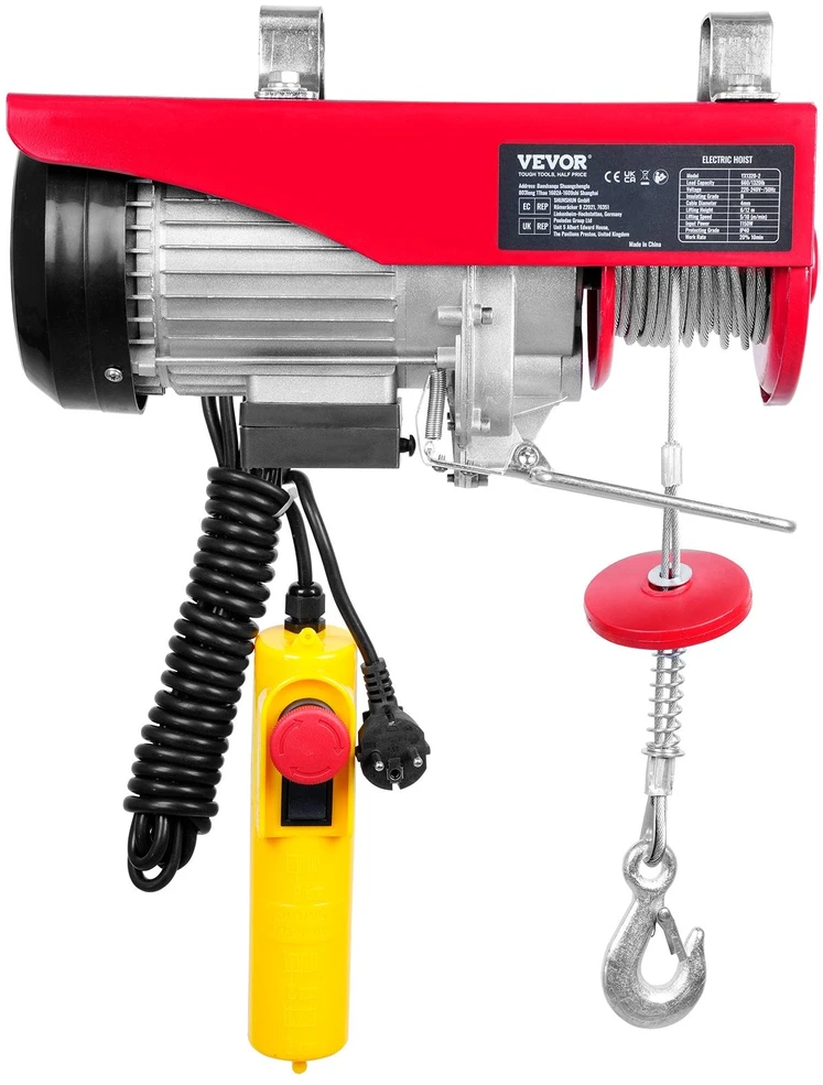 VEVOR Elektrinis keltuvas 600 kg, 220V 1150W