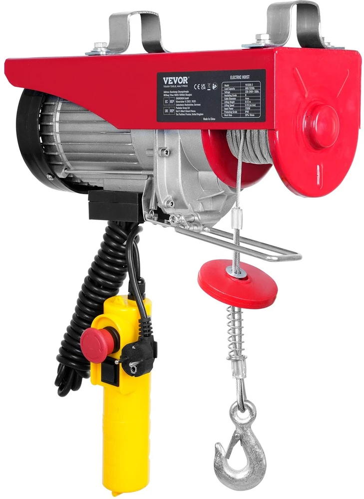 VEVOR Elektrinis keltuvas 600 kg, 220V 1150W