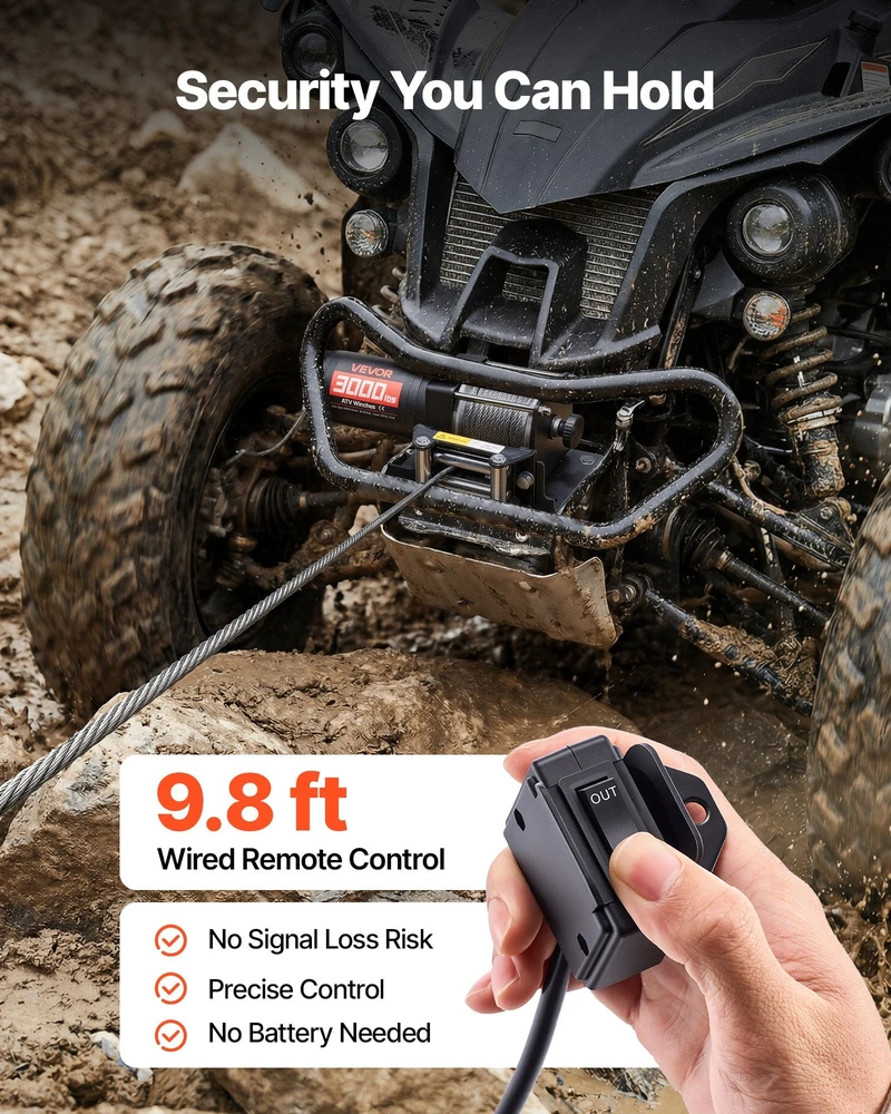 VEVOR 1360 kg elektrinis gervė 12V DC ATV/UTV