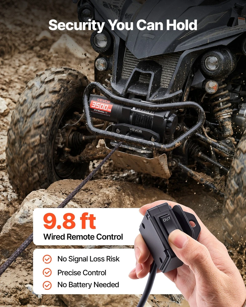 VEVOR 1587 kg elektros gervė ATV/UTV, 12V
