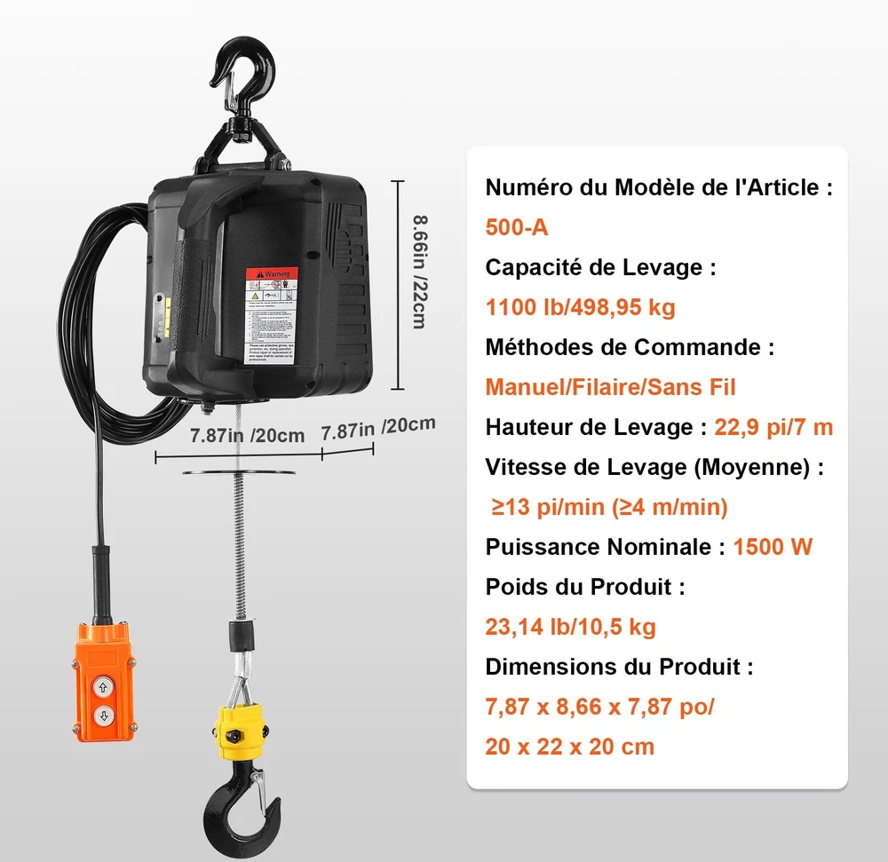 VEVOR 3-in-1 elektrinis kilnojamasis gervė