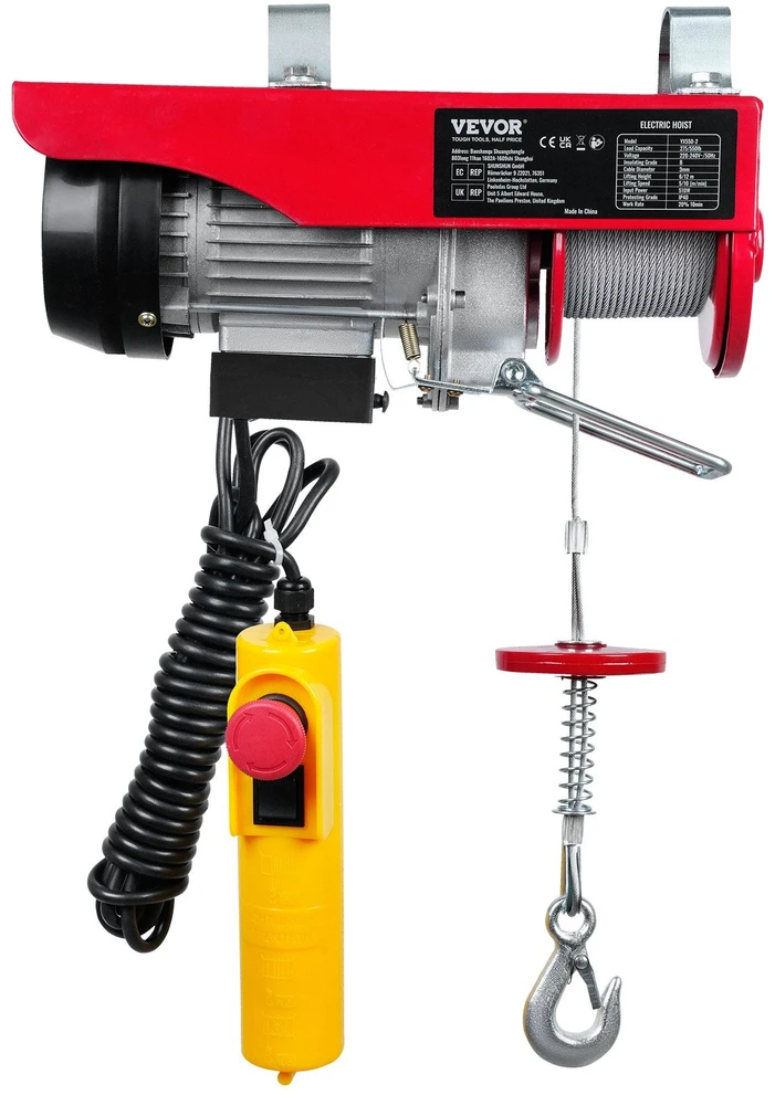 VEVOR Elektrinis keltuvas, 250 kg, 510W variklis
