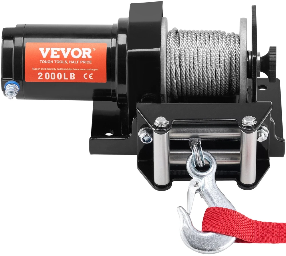 VEVOR Elektrinė gervė ATV UTV 907 kg su plieniniu kabeliu