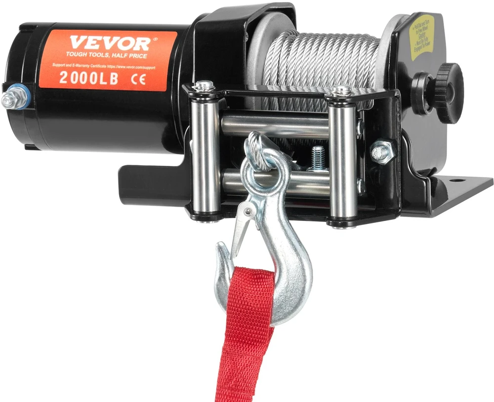 VEVOR Elektrinė gervė ATV UTV 907 kg su plieniniu kabeliu