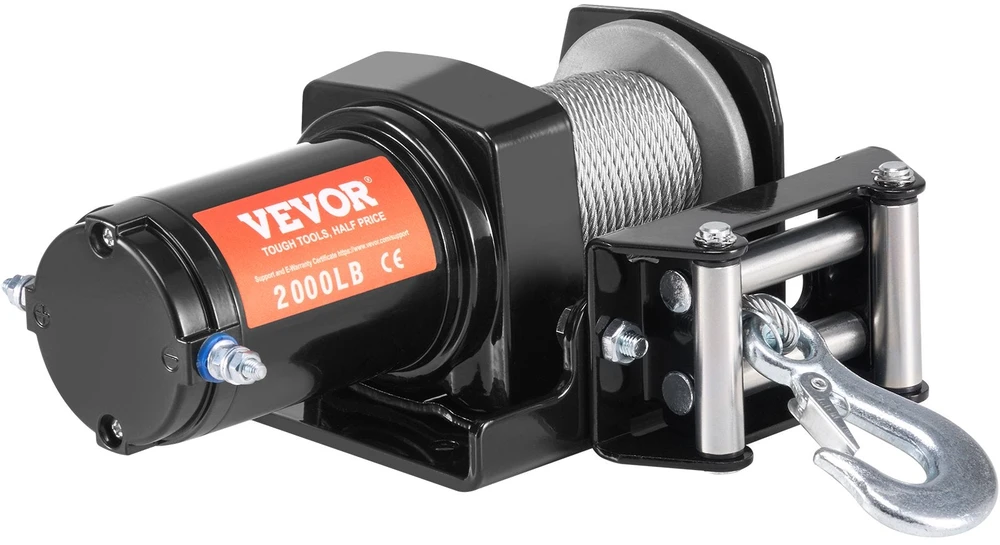 VEVOR Elektrinė gervė ATV UTV 907 kg su plieniniu kabeliu
