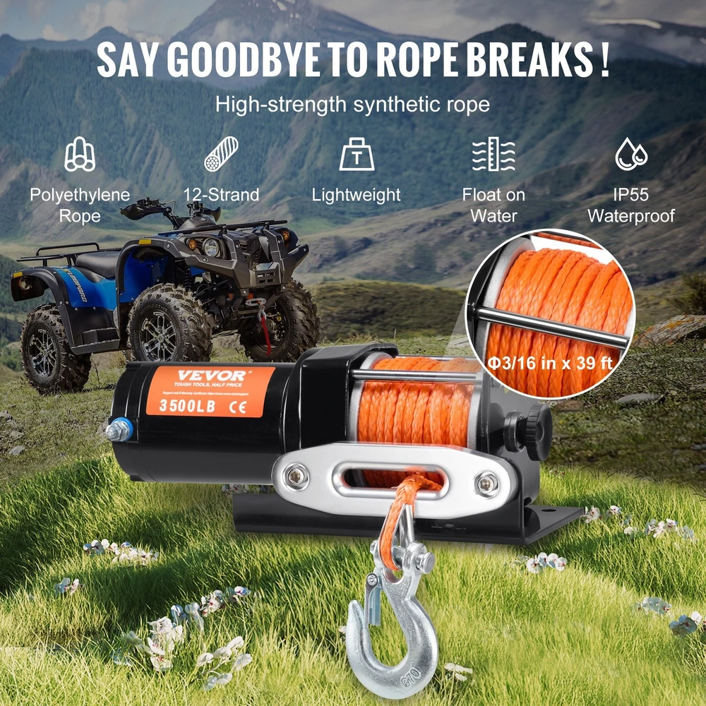 VEVOR Elektrinis suktukas ATV UTV 1588 kg