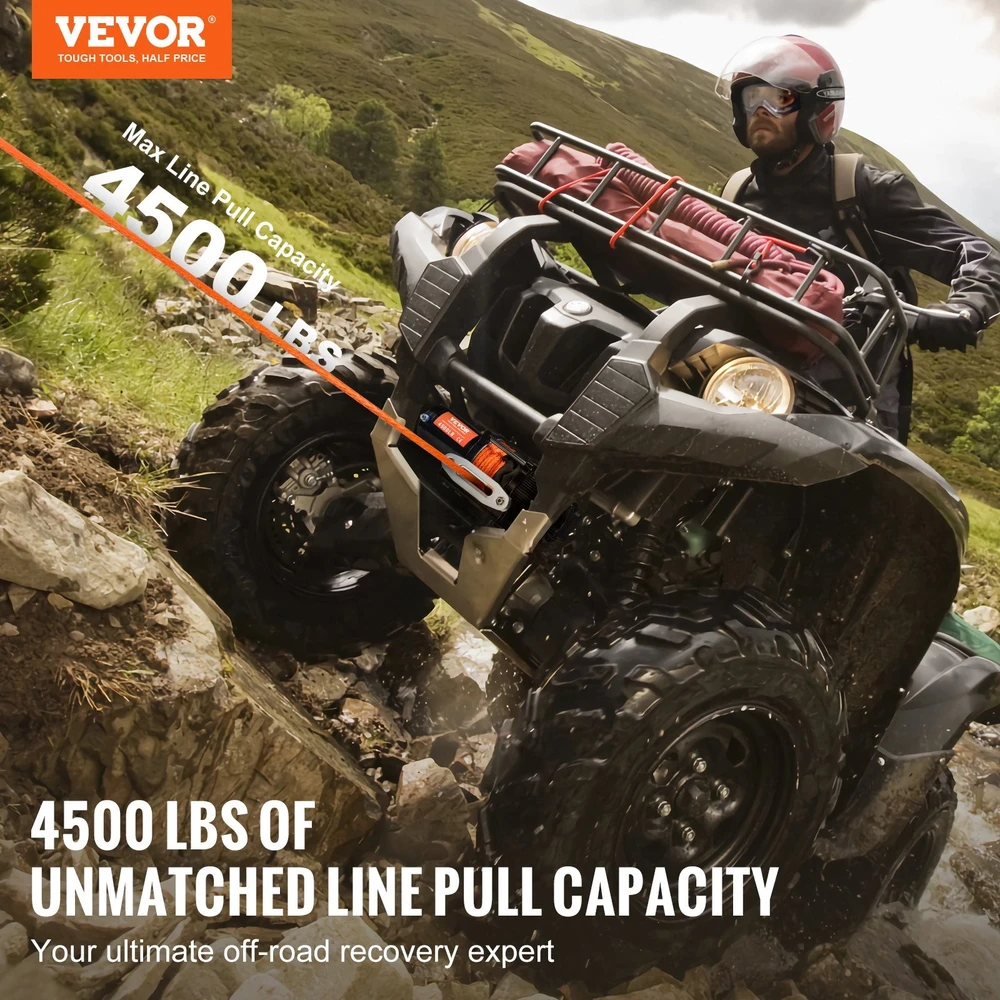 VEVOR Elektrinis gervė ATV UTV 2041 kg lynas