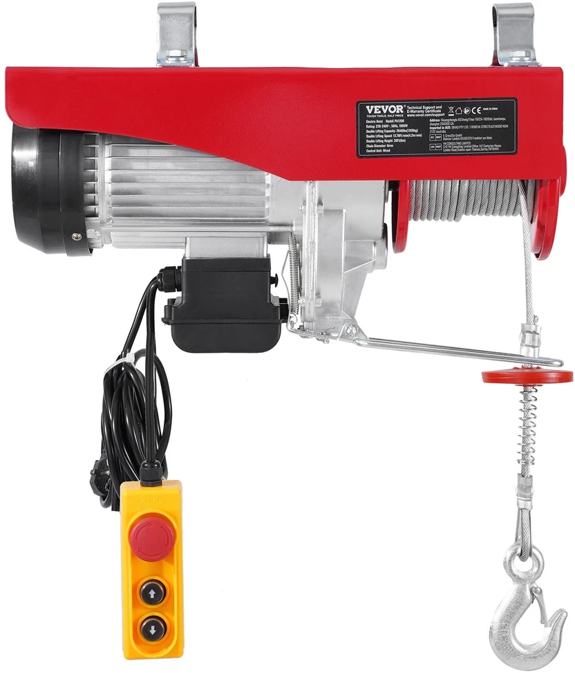 VEVOR Elektrinis gervė kranas su pulteliu 230V