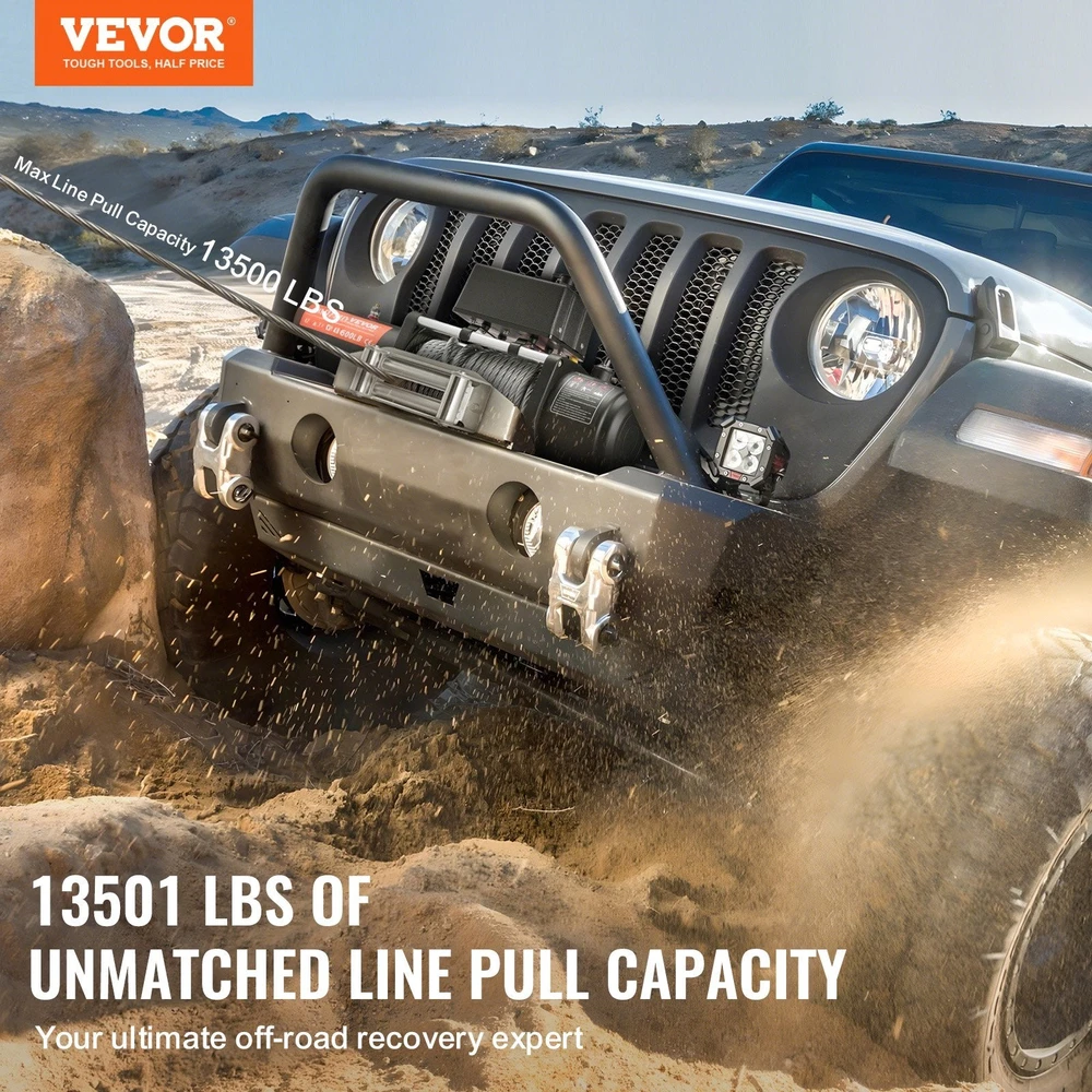 VEVOR Elektrinė gervė sunkvežimiui 6123 kg plieninė IP65