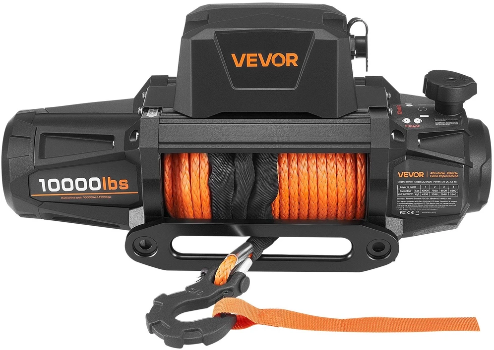 VEVOR Elektrinė gervė 4500 kg 12V DC su sintetine virve
