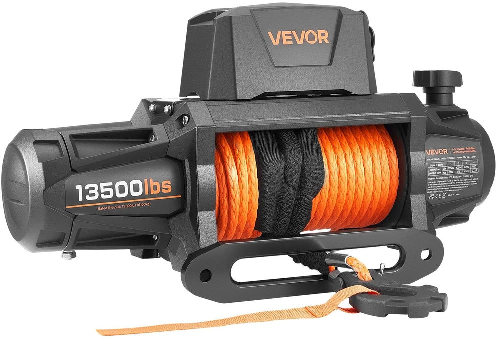 VEVOR Elektrinis gervė 6100 kg, 12V DC su sin. virve