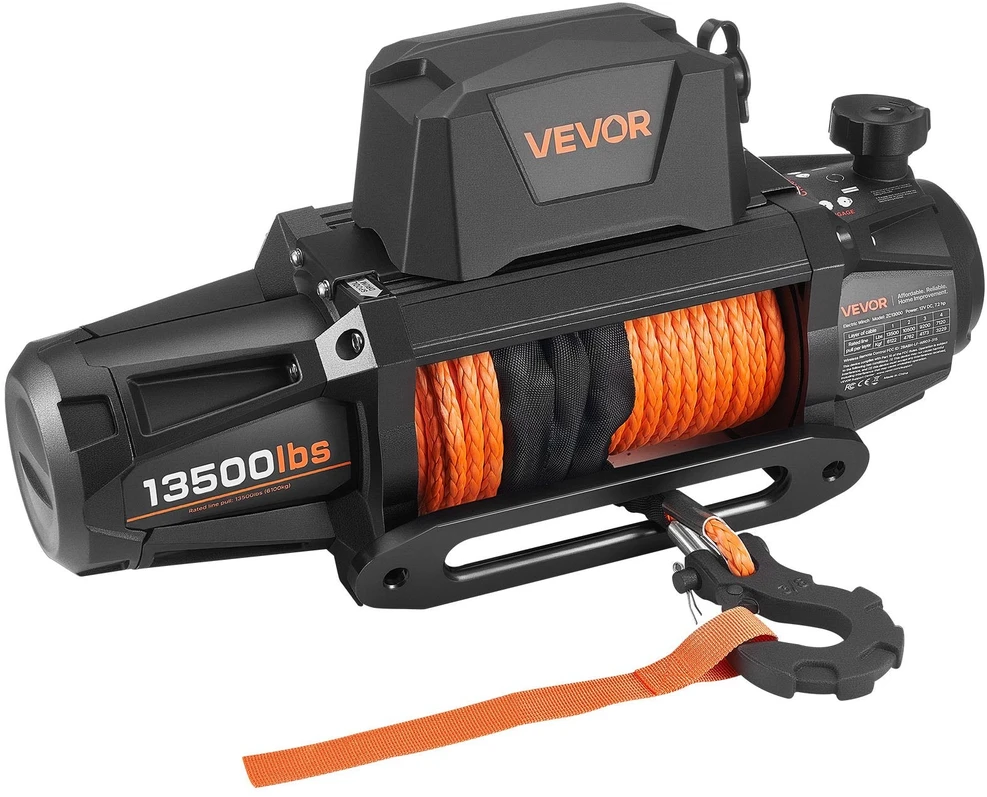 VEVOR Elektrinis gervė 6100 kg, 12V DC su sin. virve
