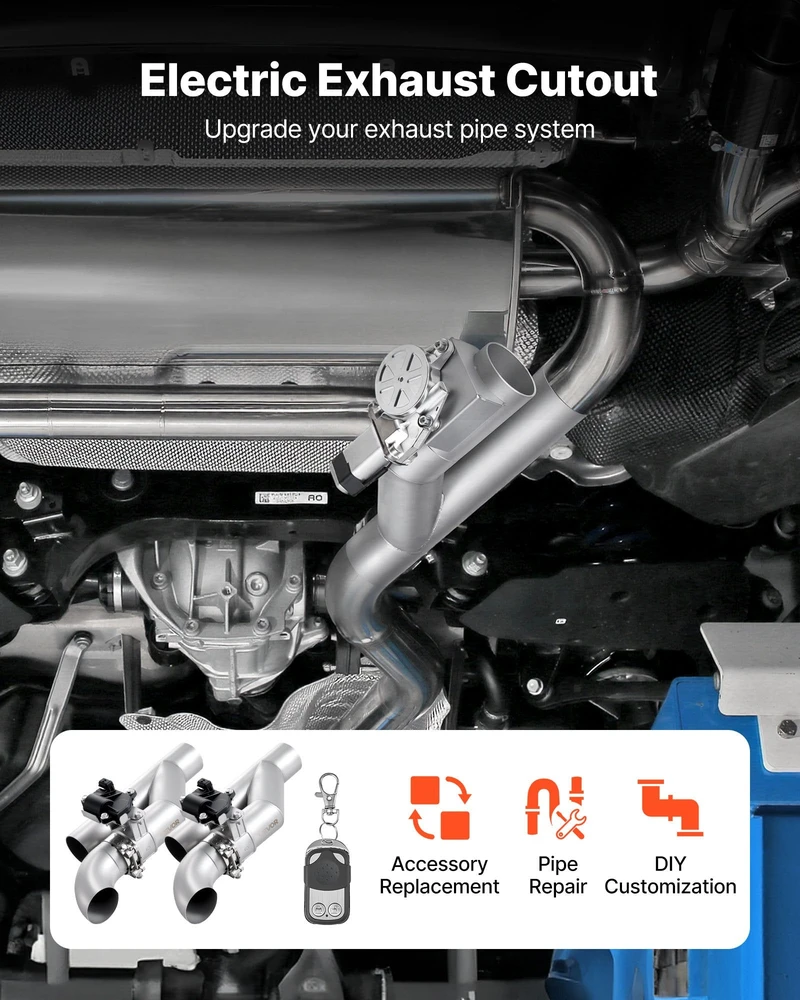 Vevor Elektrinis duslintuvo vožtuvas, 63,5 mm, 2 vnt.