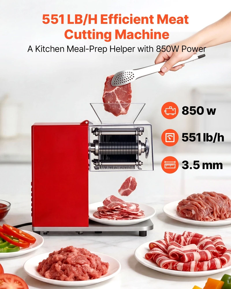 VEVOR Mėsos pjaustymo mašina 850W komercinė