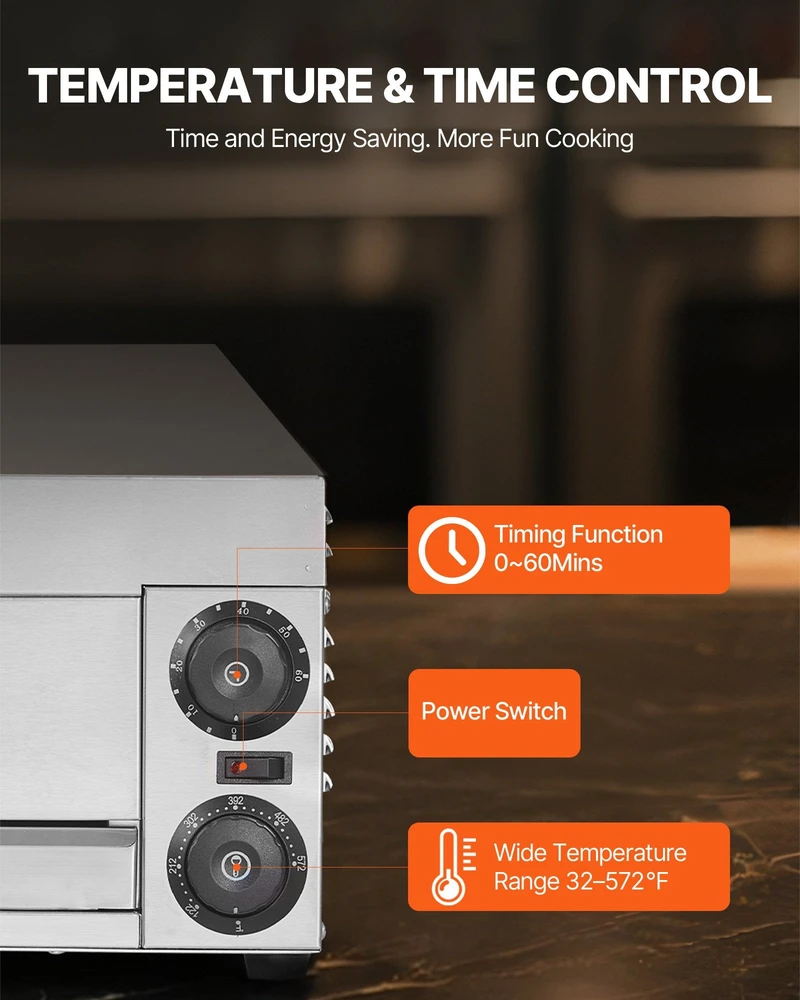 VEVOR Elektrinė stalviršio picos krosnelė 1500W