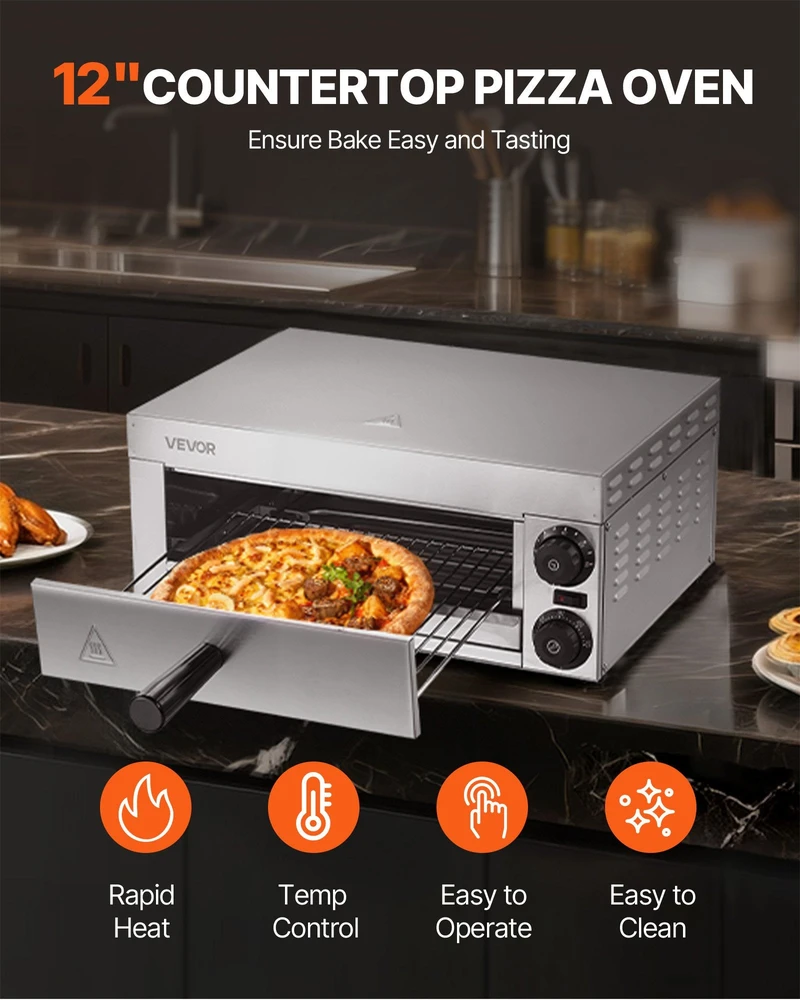 VEVOR Elektrinė stalviršio picos krosnelė 1500W