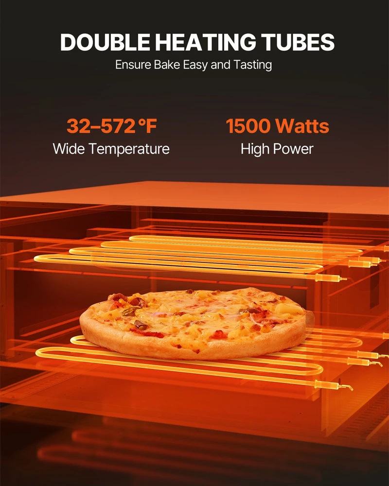VEVOR Elektrinė stalviršio picos krosnelė 1500W