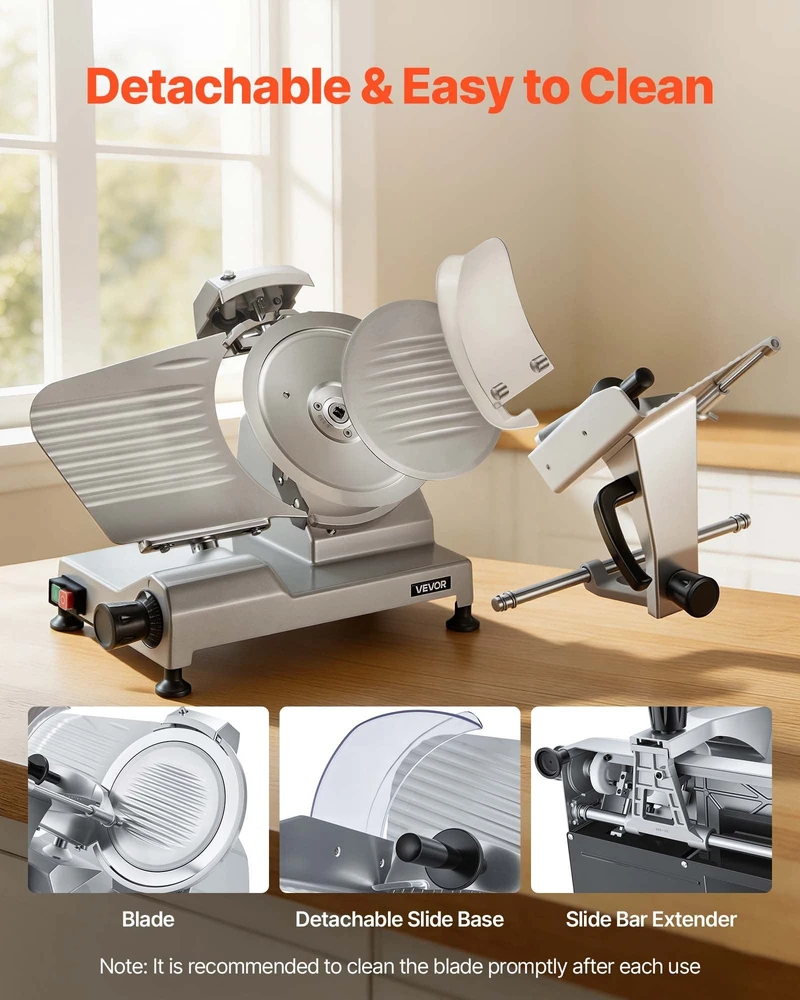 VEVOR Elektrinis mėsos pjaustyklė 240W 250mm