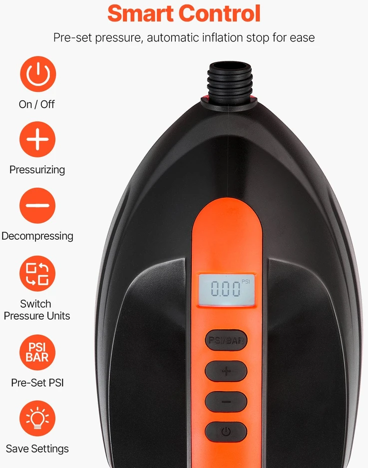 VEVOR Elektrinė irklentės pompa su 12V jungtimi
