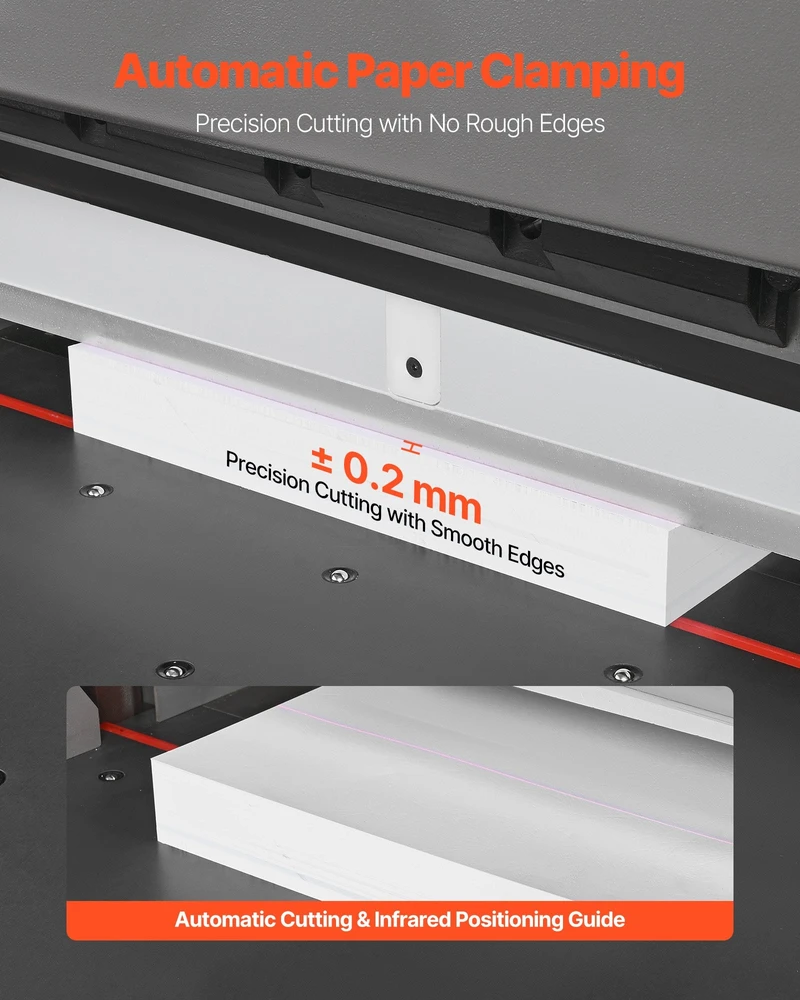 VEVOR Elektrinė hidraulinė popieriaus pjaustyklė, 660 mm pločio