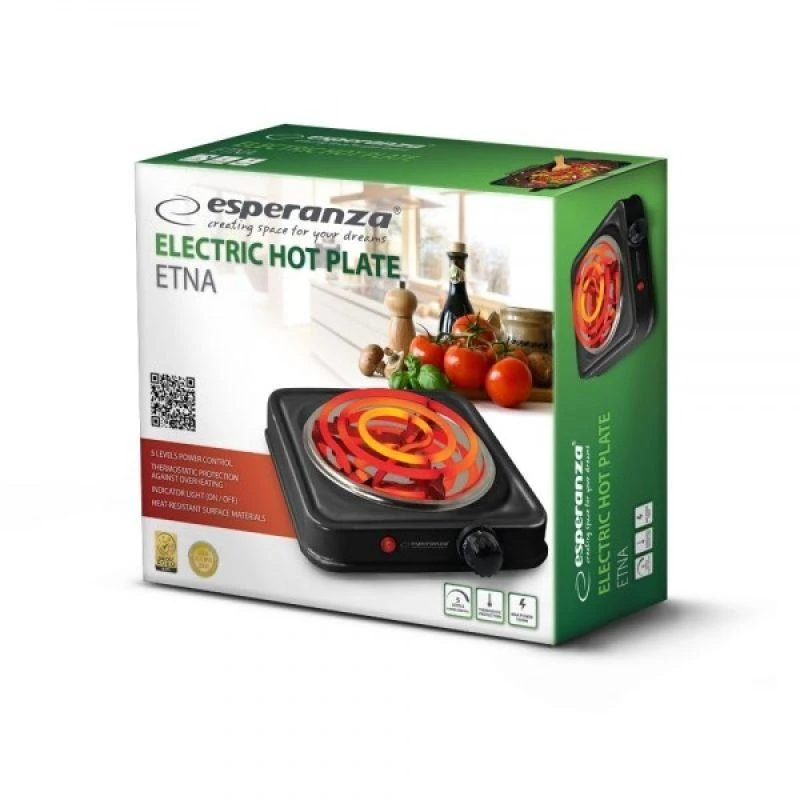 Esperanza EKH012K Juodas electric stove