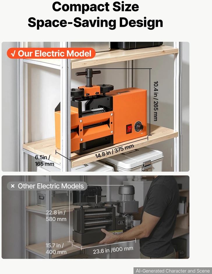 Elektrinės valcavimo staklės VEVOR KD-Y1032, 90W galia