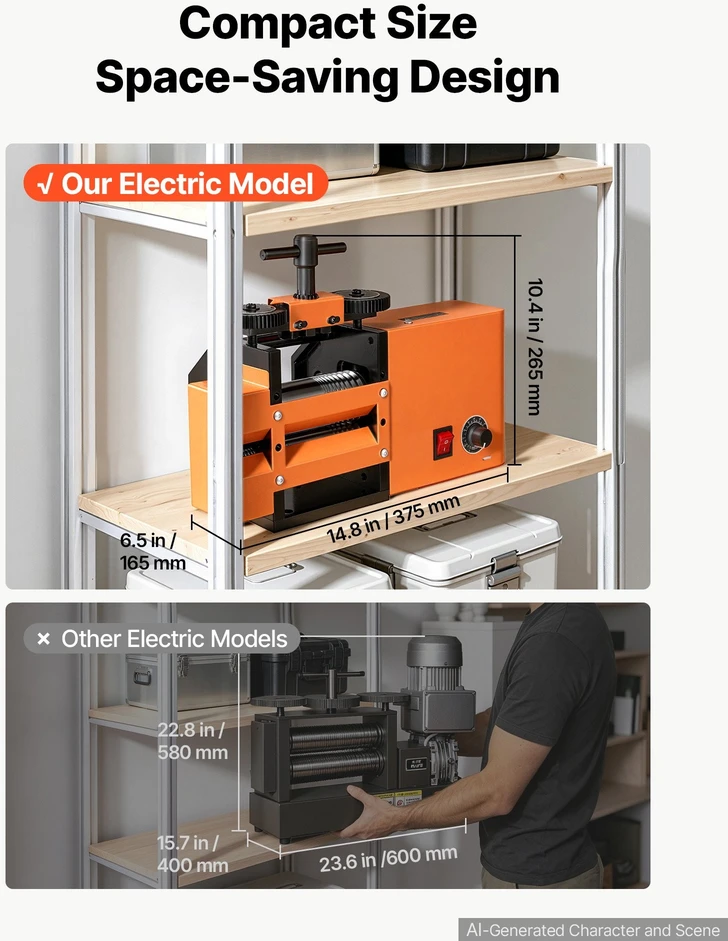 Elektrinės valcavimo staklės VEVOR KD-Y1202, 90W