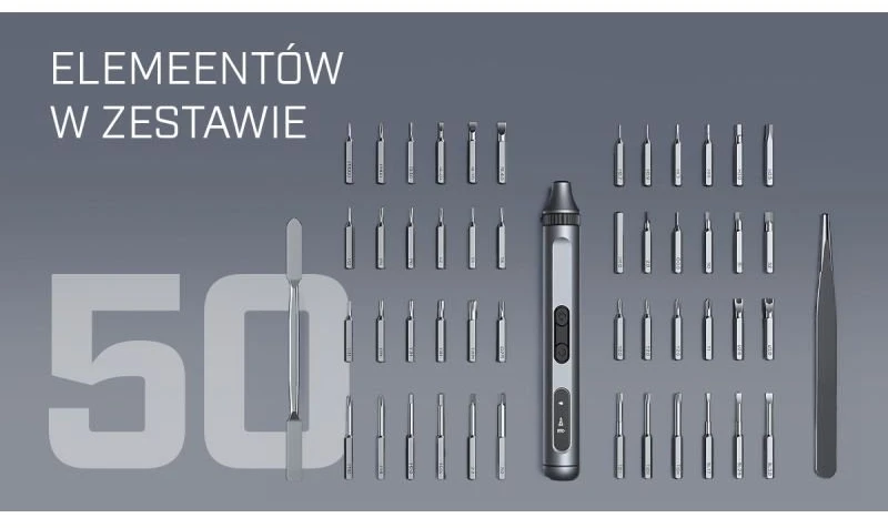 Extralink Powerlink | Elektrinis atsuktuvas 50 viename | Elektrinis atsuktuvų rinkinys 50 viename