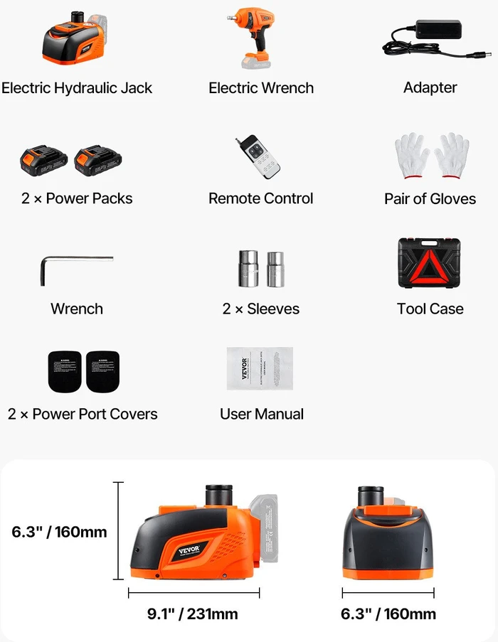 VEVOR Elektrinė automobilių keltuvė, 5 tonų