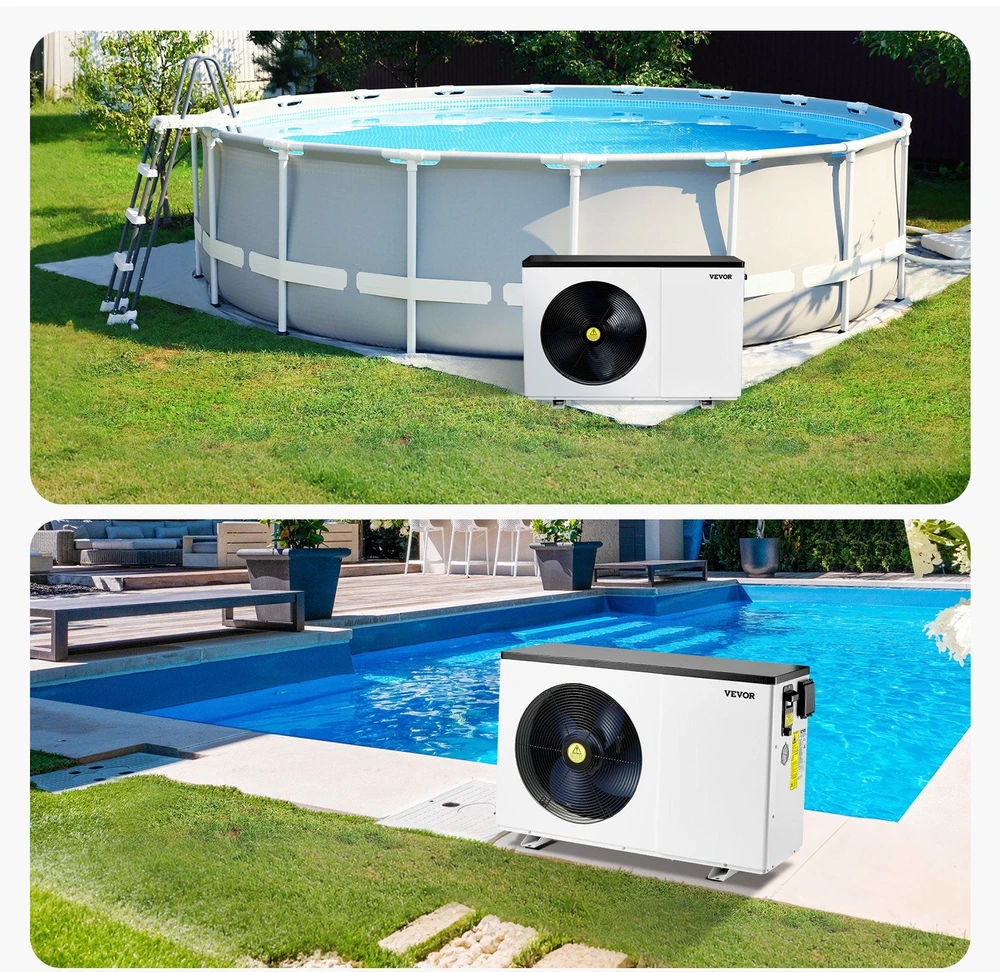 VEVOR Elektrinis baseino šilumos siurblys 3.22–15.25 kW
