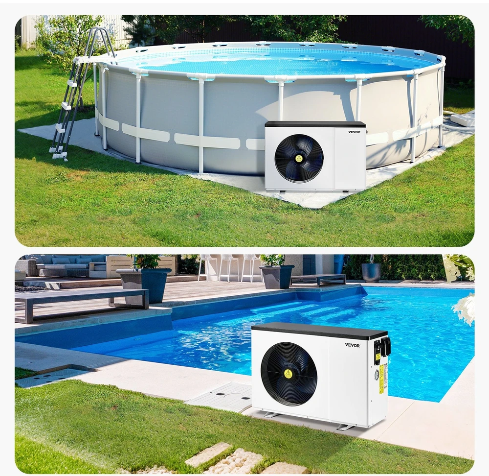VEVOR Elektrinis baseino šilumos siurblys 2.51-11.38 kW