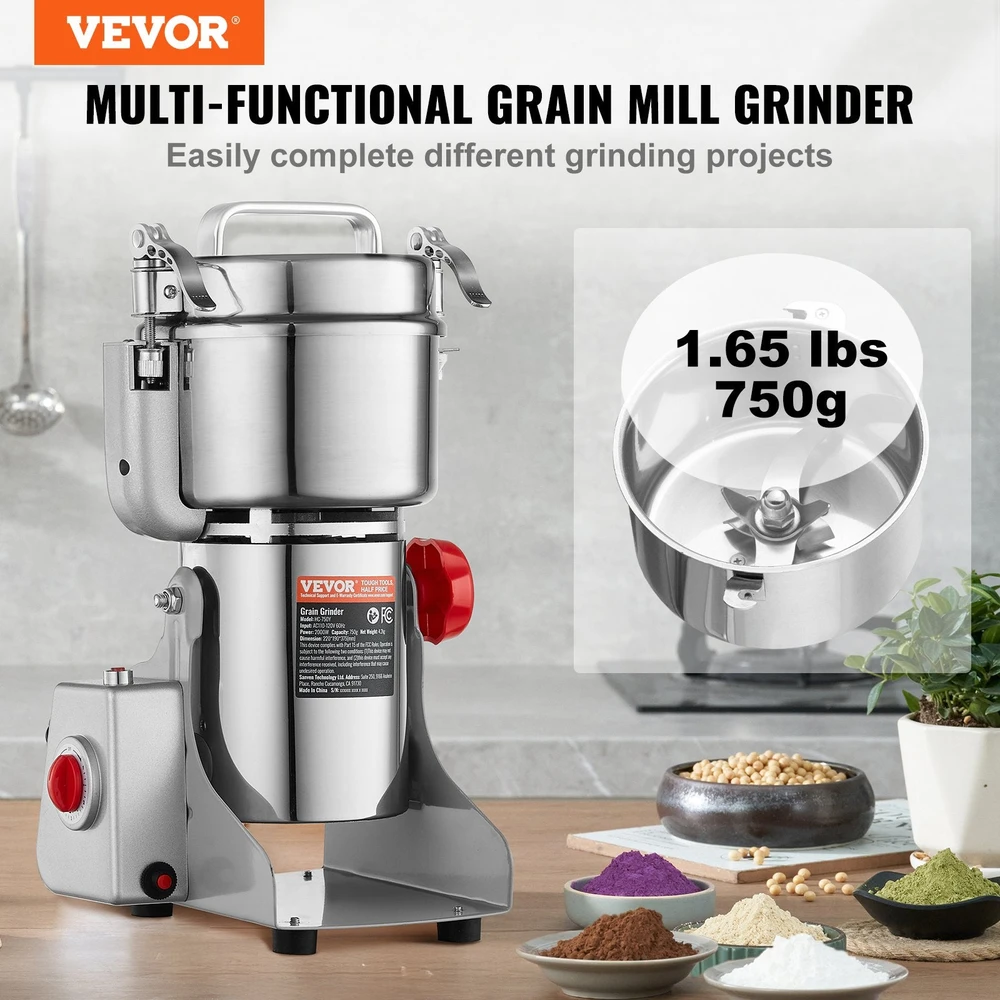 VEVOR 750g elektrinis pramoninis prieskonių malūnėlis