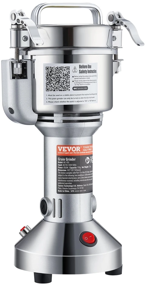 VEVOR 150g pramoninis prieskonių malūnas elektrinis grūdų malūnas