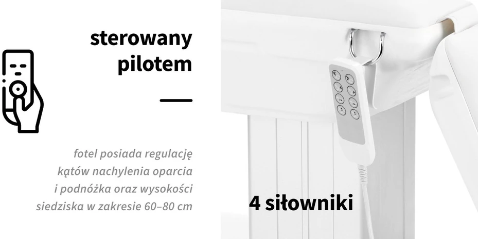 Activeshop Kosmetologinis krėslas Sillon Eclipse Electric 4 Motor Baltas
