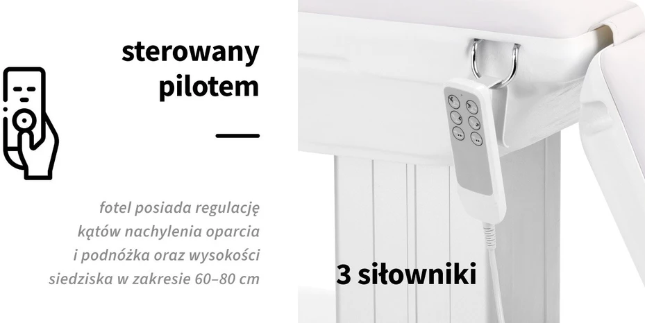 Activeshop Kosmetologinis krėslas Sillon Eclipse Electric 3 Motor Baltas